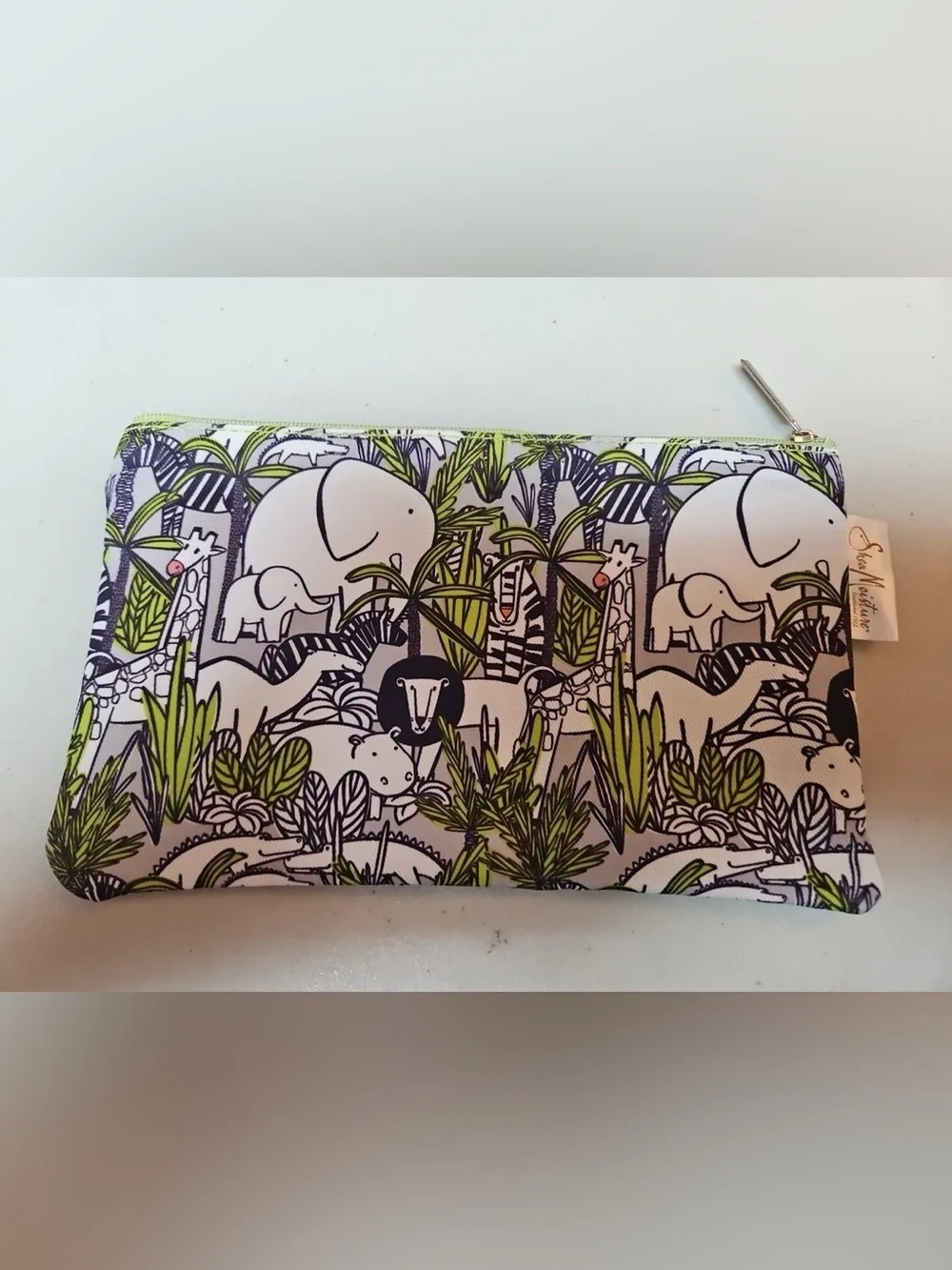 Shea Moisture Jungle Safari Print Zippered Makeup Pouch